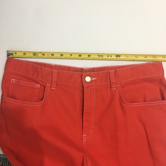 Lauren Jeans Co-Nice soft red jeans - 12 - Picture 6 of 6